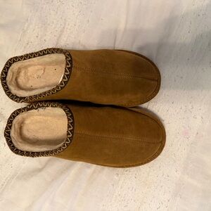 BearPaw Tan Suede Slippers